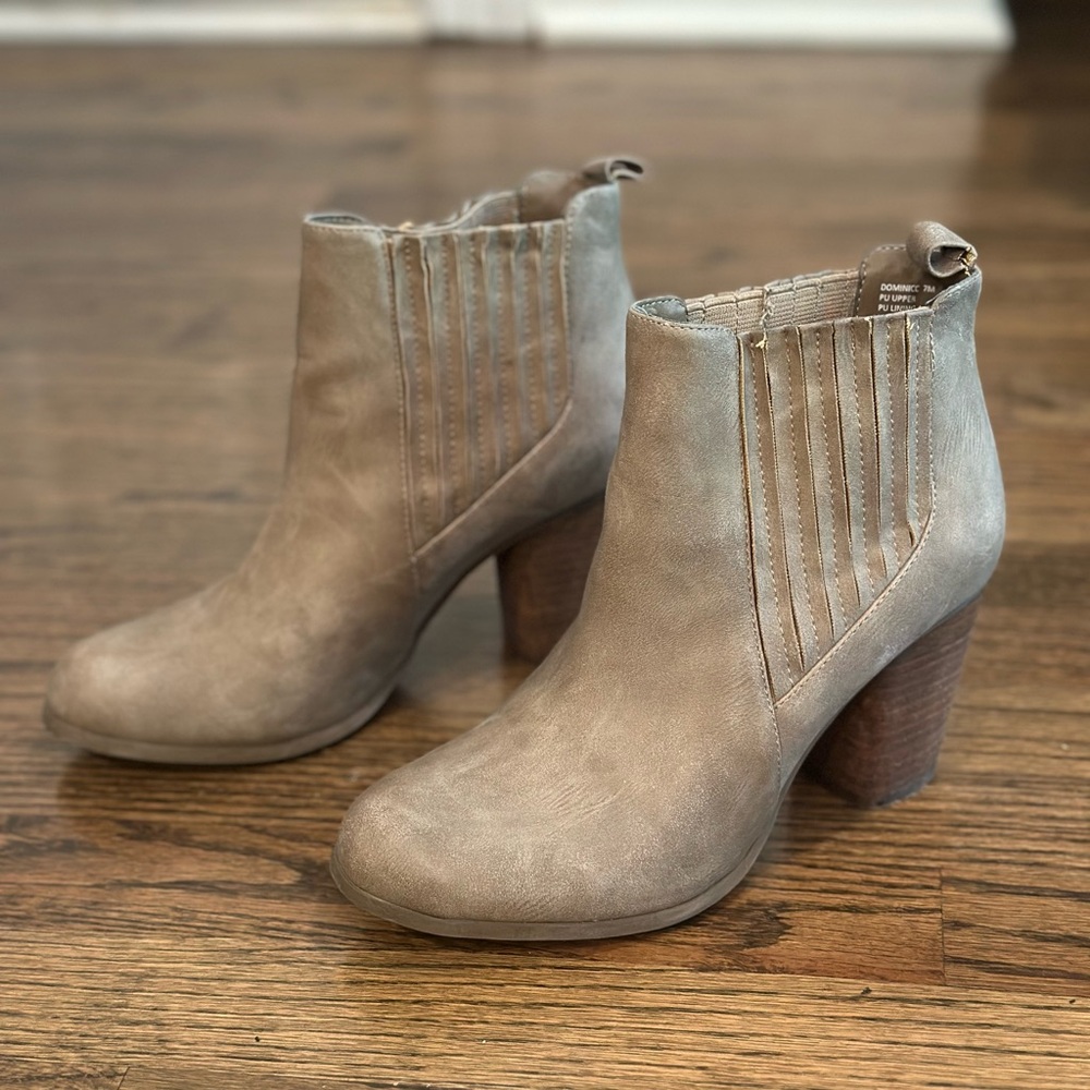 Madden Girl Taupe Ankle Booties